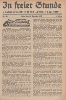 In Freier Stunde : Unterhaltungsbeilage zum „Posener Tageblatt”. Jg.3, Nr. 261 (13 November 1929)