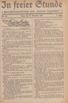 In Freier Stunde : Unterhaltungsbeilage zum „Posener Tageblatt”. Jg.3, Nr. 270 (23 November 1929)