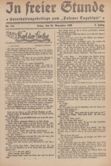 In Freier Stunde : Unterhaltungsbeilage zum „Posener Tageblatt”. Jg.3, Nr. 272 (26 November 1929)