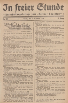 In Freier Stunde : Unterhaltungsbeilage zum „Posener Tageblatt”. Jg.3, Nr. 280 (5 Dezember 1929)