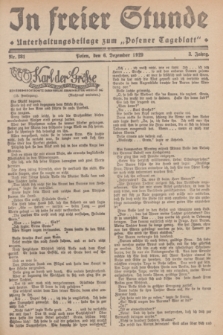 In Freier Stunde : Unterhaltungsbeilage zum „Posener Tageblatt”. Jg.3, Nr. 281 (6 Dezember 1929)