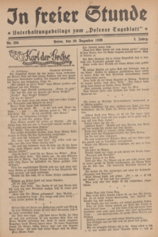 In Freier Stunde : Unterhaltungsbeilage zum „Posener Tageblatt”. Jg.3, Nr. 284 (10 Dezember 1929)