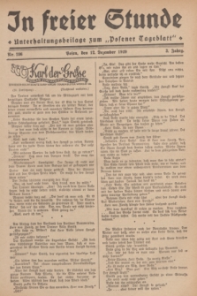 In Freier Stunde : Unterhaltungsbeilage zum „Posener Tageblatt”. Jg.3, Nr. 286 (12 Dezember 1929)