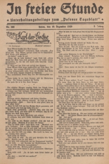 In Freier Stunde : Unterhaltungsbeilage zum „Posener Tageblatt”. Jg.3, Nr. 292 (19 Dezember 1929)
