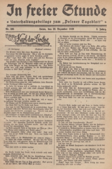 In Freier Stunde : Unterhaltungsbeilage zum „Posener Tageblatt”. Jg.3, Nr. 295 (22 Dezember 1929)