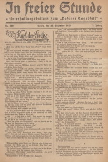 In Freier Stunde : Unterhaltungsbeilage zum „Posener Tageblatt”. Jg.3, Nr. 299 (29 Dezember 1929)