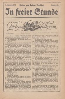 In Freier Stunde : Beilage zum „Posener Tageblatt”. 1935, Nr. 201 (3 September)