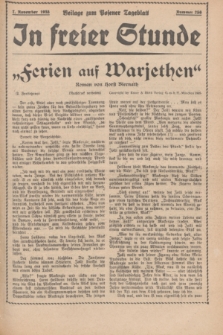 In Freier Stunde : Beilage zum „Posener Tageblatt”. 1935, Nr. 256 (7 November)