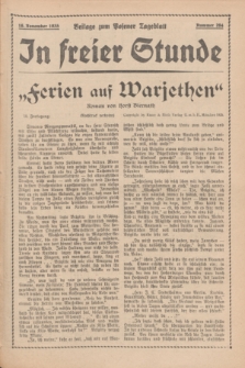 In Freier Stunde : Beilage zum „Posener Tageblatt”. 1935, Nr. 264 (16 November)