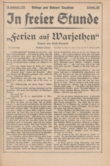 In Freier Stunde : Beilage zum „Posener Tageblatt”. 1935, Nr. 266 (19 November)