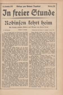 In Freier Stunde : Beilage zum „Posener Tageblatt”. 1935, Nr. 284 (10 Dezember)
