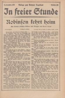 In Freier Stunde : Beilage zum „Posener Tageblatt”. 1935, Nr. 288 (14 Dezember)