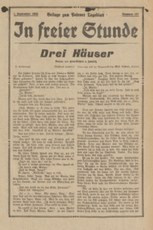 In Freier Stunde : Beilage zum „Posener Tageblatt”. 1934, Nr. 197 (1 September)