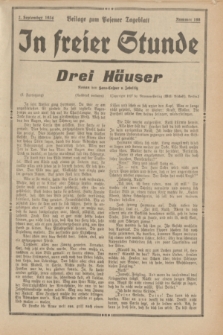 In Freier Stunde : Beilage zum „Posener Tageblatt”. 1934, Nr. 198 (2 September)
