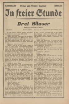 In Freier Stunde : Beilage zum „Posener Tageblatt”. 1934, Nr. 201 (6 September)