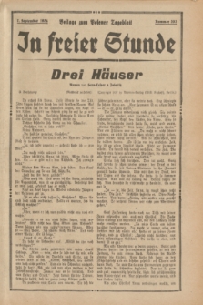 In Freier Stunde : Beilage zum „Posener Tageblatt”. 1934, Nr. 202 (7 September)