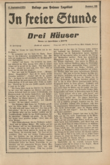 In Freier Stunde : Beilage zum „Posener Tageblatt”. 1934, Nr. 206 (12 September)