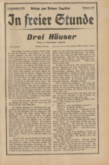 In Freier Stunde : Beilage zum „Posener Tageblatt”. 1934, Nr. 207 (13 September)