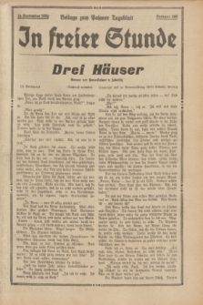 In Freier Stunde : Beilage zum „Posener Tageblatt”. 1934, Nr. 208 (14 September)