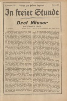 In Freier Stunde : Beilage zum „Posener Tageblatt”. 1934, Nr. 209 (15 September)