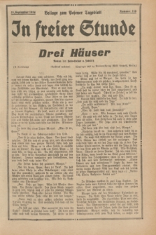In Freier Stunde : Beilage zum „Posener Tageblatt”. 1934, Nr. 216 (23 September)