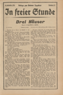 In Freier Stunde : Beilage zum „Posener Tageblatt”. 1934, Nr. 217 (25 September)
