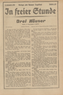 In Freier Stunde : Beilage zum „Posener Tageblatt”. 1934, Nr. 219 (27 September)