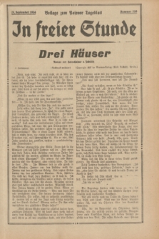 In Freier Stunde : Beilage zum „Posener Tageblatt”. 1934, Nr. 220 (28 September)