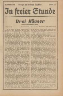 In Freier Stunde : Beilage zum „Posener Tageblatt”. 1934, Nr. 222 (30 September)