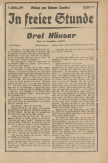 In Freier Stunde : Beilage zum „Posener Tageblatt”. 1934, Nr. 227 (6 Oktober)