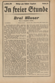 In Freier Stunde : Beilage zum „Posener Tageblatt”. 1934, Nr. 228 (7 Oktober)