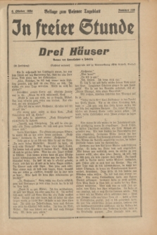 In Freier Stunde : Beilage zum „Posener Tageblatt”. 1934, Nr. 229 (9 Oktober)