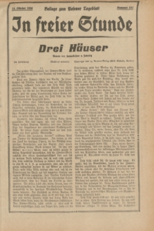 In Freier Stunde : Beilage zum „Posener Tageblatt”. 1934, Nr. 231 (11 Oktober)