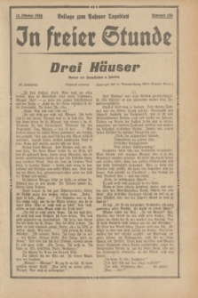 In Freier Stunde : Beilage zum „Posener Tageblatt”. 1934, Nr. 233 (13 Oktober)
