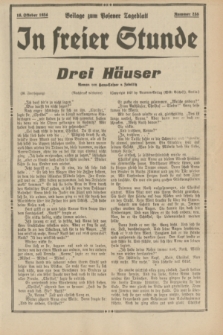 In Freier Stunde : Beilage zum „Posener Tageblatt”. 1934, Nr. 235 (16 Oktober)