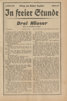 In Freier Stunde : Beilage zum „Posener Tageblatt”. 1934, Nr. 236 (17 Oktober)