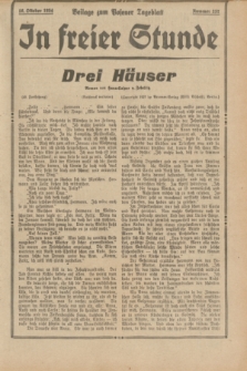 In Freier Stunde : Beilage zum „Posener Tageblatt”. 1934, Nr. 237 (18 Oktober)