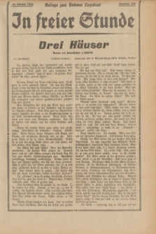 In Freier Stunde : Beilage zum „Posener Tageblatt”. 1934, Nr. 238 (19 Oktober)