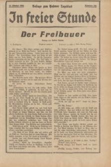 In Freier Stunde : Beilage zum „Posener Tageblatt”. 1934, Nr. 241 (23 Oktober)