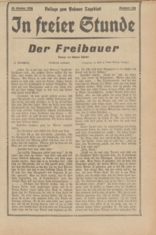 In Freier Stunde : Beilage zum „Posener Tageblatt”. 1934, Nr. 244 (26 Oktober)