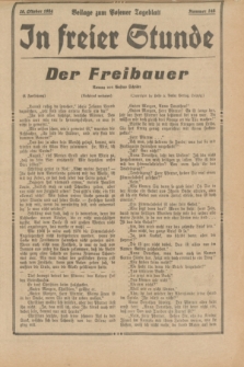 In Freier Stunde : Beilage zum „Posener Tageblatt”. 1934, Nr. 246 (28 Oktober)