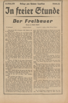 In Freier Stunde : Beilage zum „Posener Tageblatt”. 1934, Nr. 247 (30 Oktober)