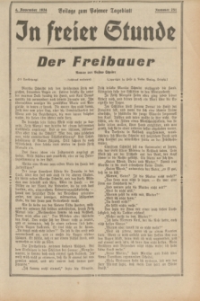 In Freier Stunde : Beilage zum „Posener Tageblatt”. 1934, Nr. 251 (4 November)