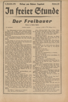In Freier Stunde : Beilage zum „Posener Tageblatt”. 1934, Nr. 252 (6 November)