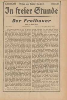 In Freier Stunde : Beilage zum „Posener Tageblatt”. 1934, Nr. 253 (7 November)