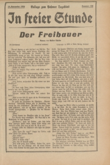 In Freier Stunde : Beilage zum „Posener Tageblatt”. 1934, Nr. 256 (10 November)