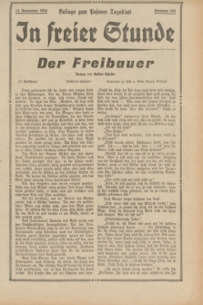 In Freier Stunde : Beilage zum „Posener Tageblatt”. 1934, Nr. 257 (11 November)