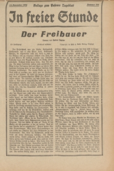 In Freier Stunde : Beilage zum „Posener Tageblatt”. 1934, Nr. 258 (13 November)