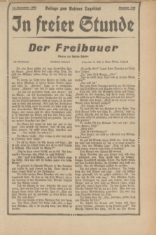 In Freier Stunde : Beilage zum „Posener Tageblatt”. 1934, Nr. 259 (14 November)
