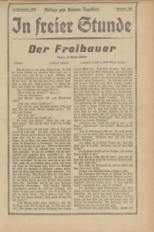 In Freier Stunde : Beilage zum „Posener Tageblatt”. 1934, Nr. 261 (16 November)